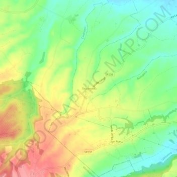 Carte topographique Tacconotti, altitude, relief