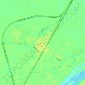 Carte topographique Matai, altitude, relief