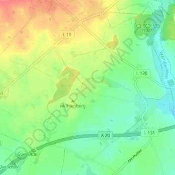 Carte topographique Klein Bölkow, altitude, relief
