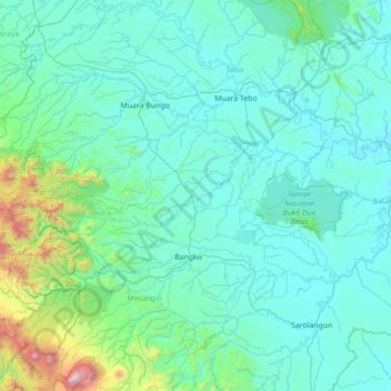 Carte topographique Tabir, altitude, relief