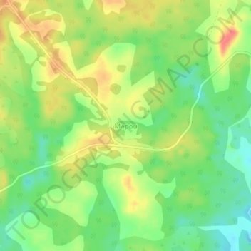 Carte topographique Mapou, altitude, relief