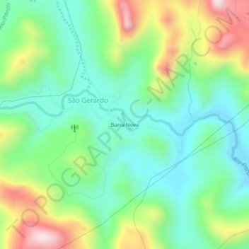 Carte topographique Barra Nova, altitude, relief