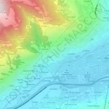Carte topographique Pléod, altitude, relief