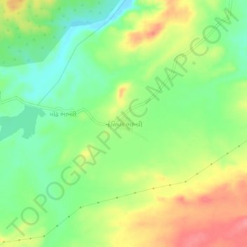 Carte topographique Notiyar Bhakhari, altitude, relief