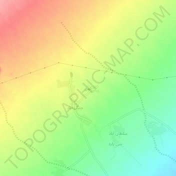 Carte topographique کهن, altitude, relief