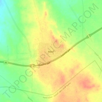 Carte topographique Al Muwayh, altitude, relief