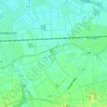 Carte topographique Weilerhöfe, altitude, relief