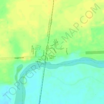 Carte topographique PUENTE SOGAMOSO, altitude, relief