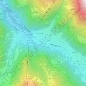 Carte topographique St. Gallenkirch, altitude, relief