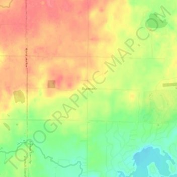 Carte topographique Butman, altitude, relief