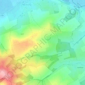 Carte topographique Pris, altitude, relief