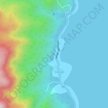Carte topographique Sierra Madre Mountatin Range, altitude, relief