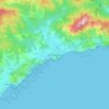 Carte topographique Lloret de Mar, altitude, relief