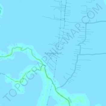 Carte topographique Kalanganyar, altitude, relief