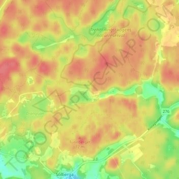 Carte topographique Gumrarö, altitude, relief