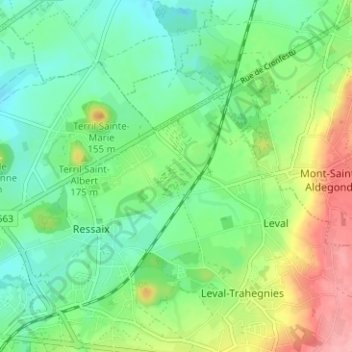 Carte topographique Plateau Roland, altitude, relief