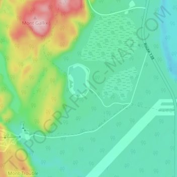 Carte topographique Lac-Labrie, altitude, relief