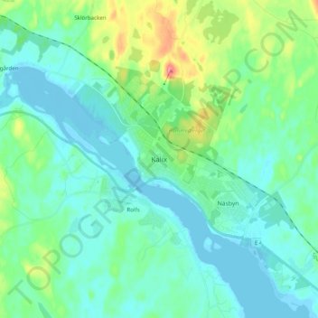 Carte topographique Kalix, altitude, relief