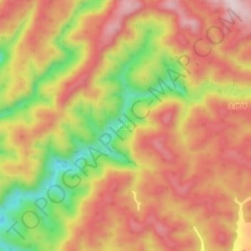 Carte topographique Shandong, altitude, relief