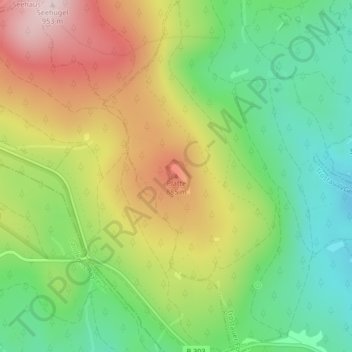 Carte topographique Platte, altitude, relief