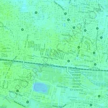 Carte topographique GKM Colony, altitude, relief