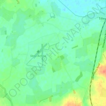 Carte topographique Sleap, altitude, relief
