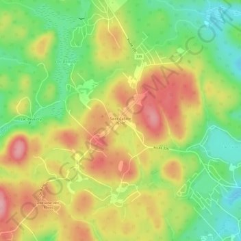 Carte topographique Saint-Calixte-Nord, altitude, relief