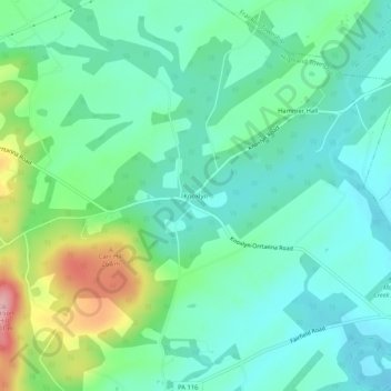 Carte topographique Knoxlyn, altitude, relief