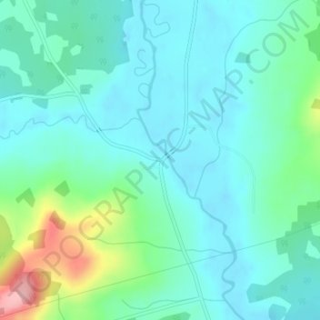 Carte topographique Lower Millstream, altitude, relief