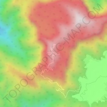 Carte topographique Khoupum, altitude, relief
