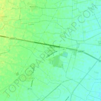 Carte topographique Casalrosso, altitude, relief