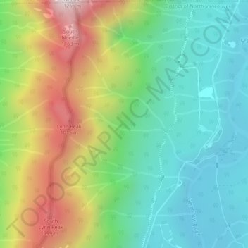 Carte topographique Temple Giant, altitude, relief