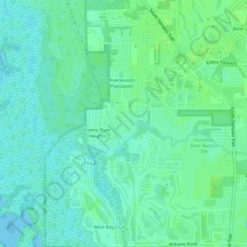 Carte topographique Cranbrook Harbor, altitude, relief