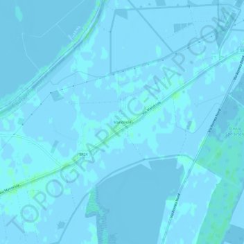 Carte topographique Mandriole, altitude, relief