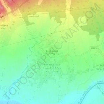 Carte topographique Douar Laarab, altitude, relief
