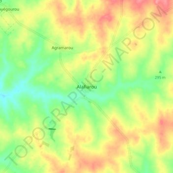 Carte topographique Alafiarou, altitude, relief