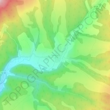 Carte topographique Șicasău, altitude, relief