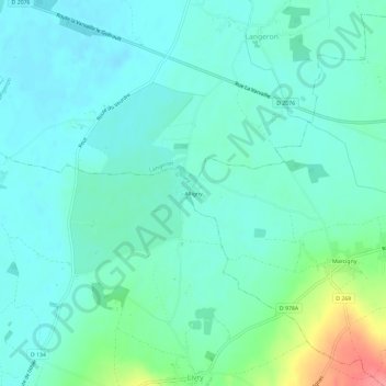 Carte topographique Alligny, altitude, relief