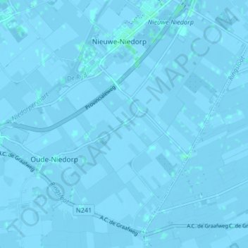 Carte topographique Terdiek, altitude, relief