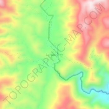 Carte topographique Po-Lem-Sa-Ang, altitude, relief