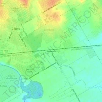 Carte topographique Haeckerville, altitude, relief