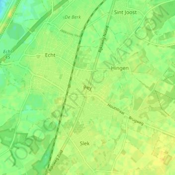 Carte topographique Pey, altitude, relief