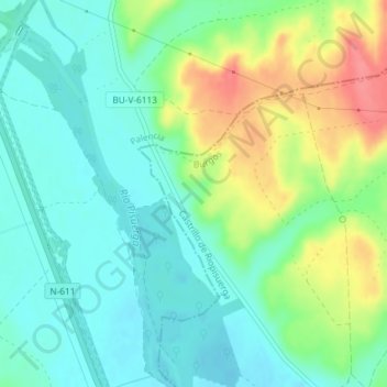Carte topographique Fuentemilanos, altitude, relief