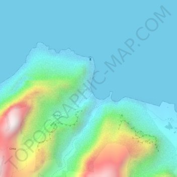 Carte topographique Ribeira Funda, altitude, relief