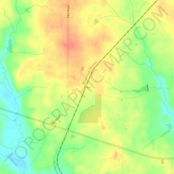 Carte topographique Elko, altitude, relief