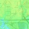 Carte topographique Cloverleaf, altitude, relief