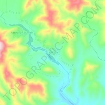 Carte topographique Tamsoult, altitude, relief