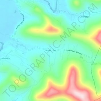 Carte topographique Vale do Lobo, altitude, relief