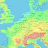 Carte topographique Luxembourg, altitude, relief