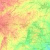 Carte topographique Orange, altitude, relief